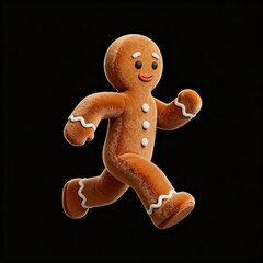 Running gingerbread man figure