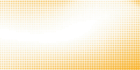 gold polka dots seamless pattern on white background. Halftone minimalist abstract