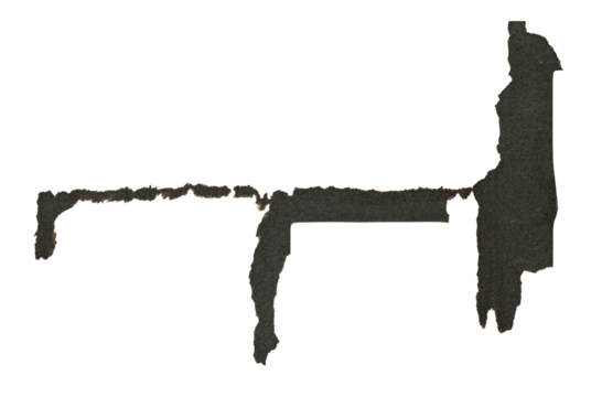 Cut-out shapes, strips of black paper with jagged, torn edges, isolated on a transparent background. A vintage, textured look with a handmade aesthetic. Perfect for designs, collages, retro-style comp