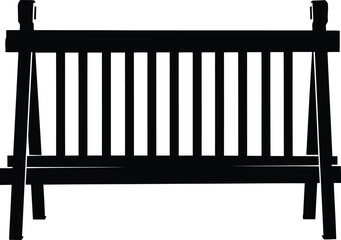 Bench Silhouette Provide Public Seating for Relaxation or Waiting Outdoor Park City Street Garden Furniture to Rest or Socialize