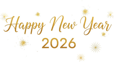 Happy new year 2026 celebration gold festive holiday greeting sparkle party