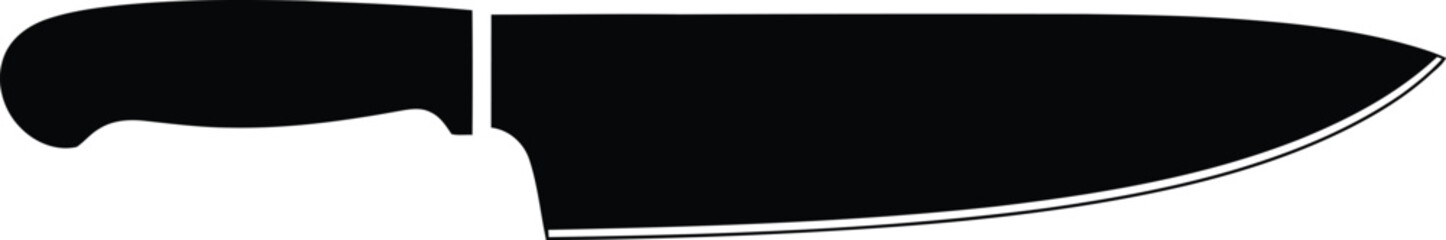 Chef Knife Vector Illustration Used in Food Preparation With Wide Blade for Chopping Slicing Dicing Mincing Cutting Various Types of Food