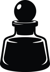 Potion Bottle Design With Glass Container Filled With Liquid Suitable for Alchemist or Health Care Themes and Isolated From Background