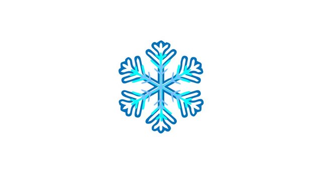 Animated Snowflakes Pattern with Blue and Cyan Accents