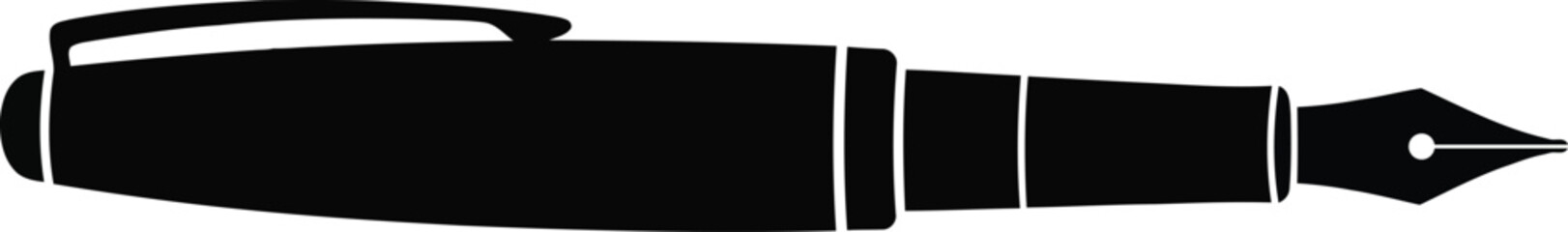 Fountain Pen or Ink Pen with Pen Nib for Writing and Calligraphy Elegant Pen Symbol for School or Office