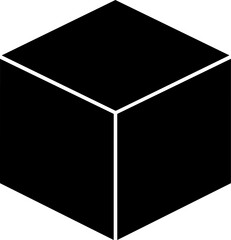 Cube in perspective geometric shape box a three dimensional object with square faces and edges vector illustration