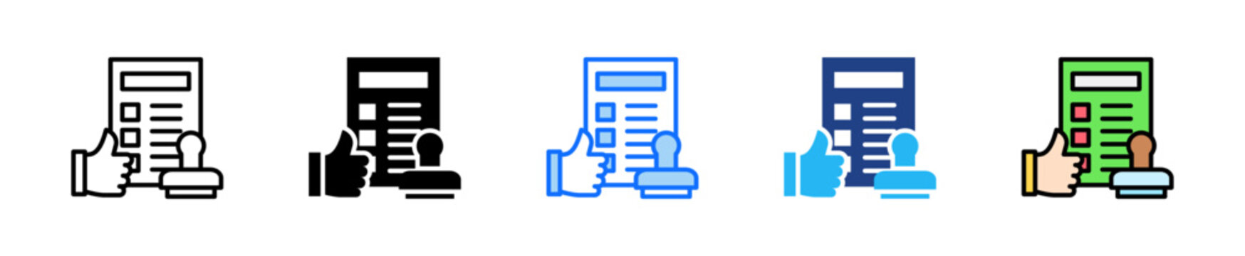 Irb Approval Icon Set Multiple Style Collection