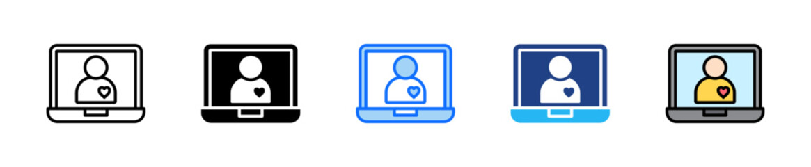 Remote Monitoring Icon Set Multiple Style Collection