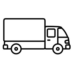 Truck vector icon. Lorry illustration sign. Autotruck symbol. Transportation logo. Delivery web icons.