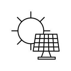 Solar panel vector icon. Solar energy illustration sign. Solar charging symbol. Alternative energy logo.