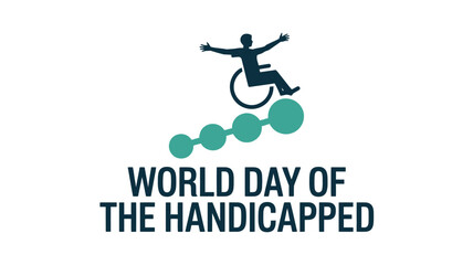 World Day of the Handicapped with Empowering Wheelchair Symbol