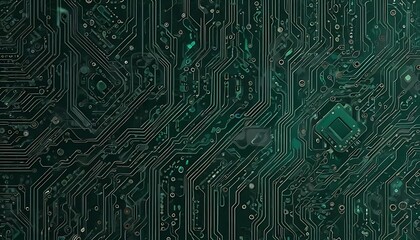 Close up of a green electronic board with many small squares