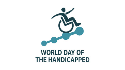 World Day of the Handicapped with Empowering Wheelchair Symbol