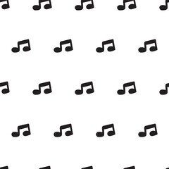 Music Notes Pattern. Minimal seamless pattern with musical symbols. For musician branding, concert posters and creative projects background.