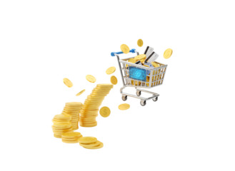 Abstract Cybernetic System Disintegration with Digital Data Particles on white background Isolated on Transparent Background