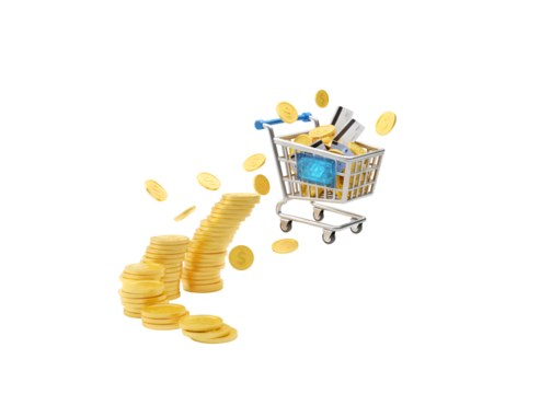 Abstract Cybernetic System Disintegration with Digital Data Particles on white background Isolated on Transparent Background