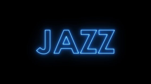 RnB Jazz neon text animated neon icon text RnB Jazz 4k croma looping
