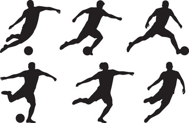 Soccer shoot silhouettes