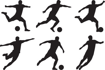 Soccer shoot silhouettes
