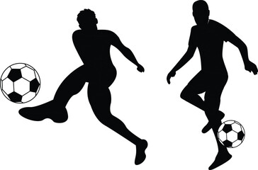 Vector illustration of the World Football Championship used for graphic design needs. silhouette of set of players in soccer