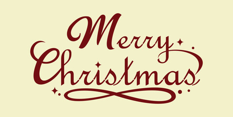 Merry christmas hand lettering calligraphy isolated on vanila background. Vector holiday illustration element. Merry Christmas script calligraphy.