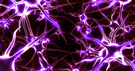 Digital Neurons Flowing Through Transparent Human Head. AI Technology Related 3D 4K Animation. - Powered by Adobe