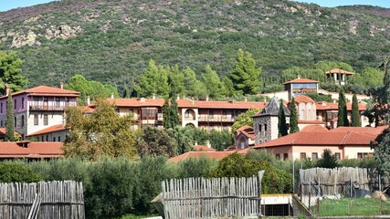 monastery of Ormylias near village Vatopedi in Greece