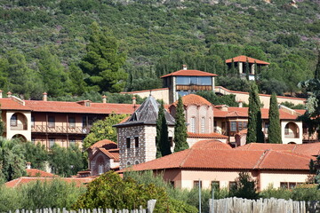 monastery of Ormylias near village Vatopedi in Greece
