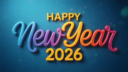 Vibrant Happy New Year 2026 wishes, festive typography to celebrate new beginnings, share joy and positive vibes for a bright future ahead