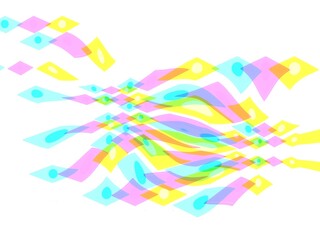 歪んだ四角をモチーフにしたデザイン