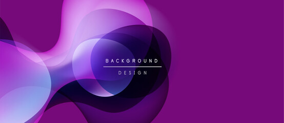 Abstract purple design. Flowing shapes create dynamic visual effect. Modern background suitable for various projects.