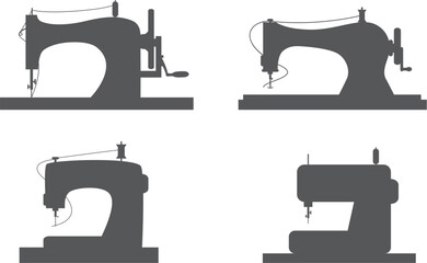 Vintage Sewing Machine Silhouettes