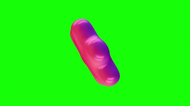 3d animation rotation star figure in colorful glossy gradient material isolated on green screen background. Fashion modern bright motion art element. Simple abstract primitive for decoration.