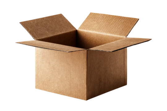 Eco-friendly cardboard isolated on transparent background