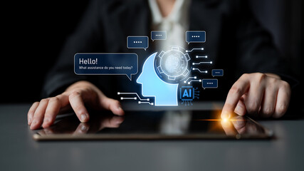 Conversational AI assistant enhances chatbot interaction. AI assistant supports queries, answers instantly, AI assistant improves experience, and AI assistant drives engagement. Latch