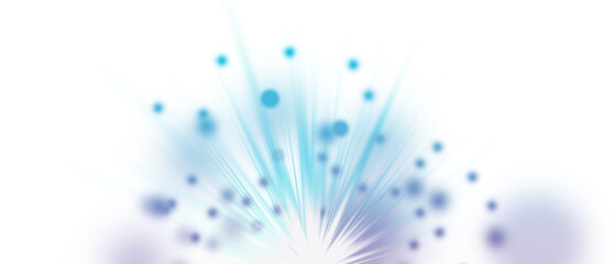 Dynamic abstract light burst with radiating blue and purple glow png.
