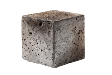 High-strength cement isolated on transparent background