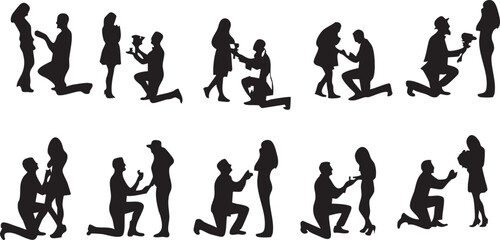 Romantic Proposal Silhouettes Collection