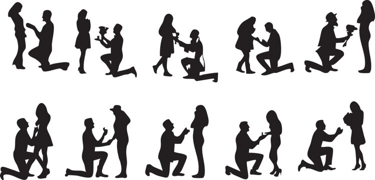 Romantic Proposal Silhouettes Collection
