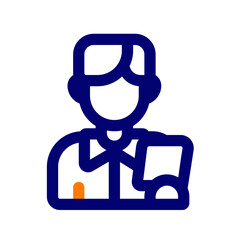 male teacher duotone icon