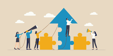 Teamwork and collaboration building a successful future together