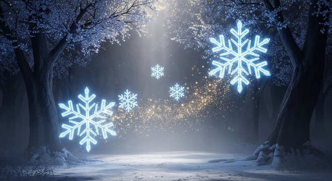 winter forest with snow