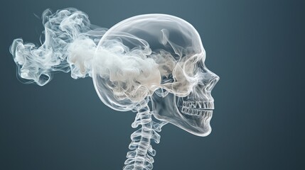 Elegant Black Canvas with Ethereal Smoke Trails