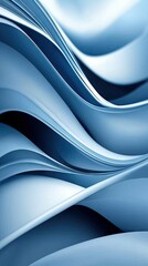 An abstract background featuring flowing, layered blue shapes with smooth curves and soft, diffused lighting, creating a sense of depth and movement.
