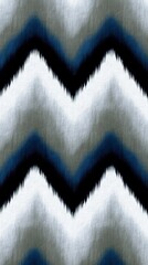A seamless abstract pattern featuring a repeating chevron design in shades of deep blue, black, and light gray, with a textured, fabric-like appearance.