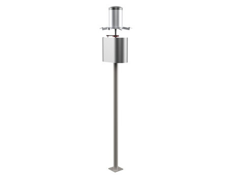 Centrifugal Rotary Fish Feeder Spreader 3D Model: Automated Precision Feeding System for Commercial Aquaculture and Modern Fish Farm Equipment | Isolated HD Render on Transparent Background.