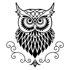 Elegant Ornament Collection: An exquisite assortment of black, swirling, stylized ornament designs, capturing the essence of refined grace and artistic charm.	