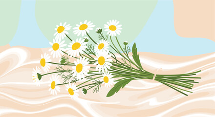 Fresh daisy bouquet brings a touch of summer joy to any occasion with its vibrant colors and cheerful vibe for greeting cards and invitations