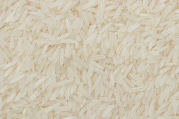 Top view of jasmine rice grains for background. Thai food
