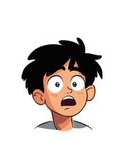 child with exaggerated shocked facial expression